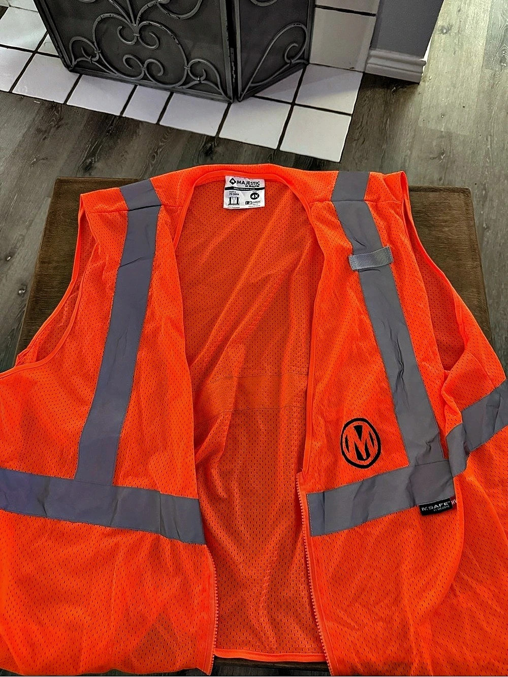 Majestic Glove High Visibility Mesh Safety Vest Orange & Gray 4X